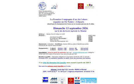 Tir nature au Montat 13/09/2026